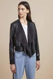 French Connection Abellana Pu Bomber Jacket 10 Jackets Cropped Biker Jacket Casual Denim
