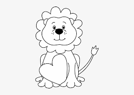 Download Lion Black And White Baby Lion Clipart Black And White Cute Lion Black And White Cute Free Transparent Png Download Pngkey
