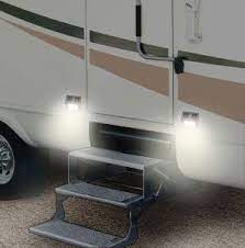 10 Minute Tech You Light Up My Steps Trailer Life Remodeled Campers Rv Campers Camping Trailer