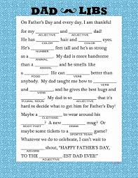 This mad lib only has nouns, verbs, and adjectives so it can be used with kindergarten common core classes. Dad Libs A Free Printable To Celebrate Father S Day Fivehearthome
