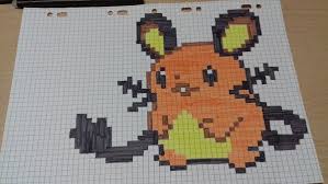 Dedenne Dessin Pixel Pixel Art Personnage Dessin Petit Carreau