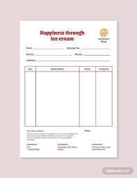 Ice Cream Receipt Template Word Doc Excel Psd Indesign Apple Mac Pages Illustrator Publisher Apple Mac Numbers Receipt Template Book Design Templates Bill Of Sale Template