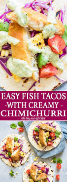 Serve immediately with the lime wedges. Easy Chimichurri Tacos Recipe Recipes Easy Fish Tacos Fish Tacos
