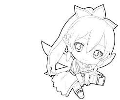 Pin By Spetri On Lineart Sword Art Online Chibi Coloring Pages Princess Coloring Pages Chibi