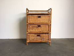 Bamboo 3 Drawer Dresser Boho Baby Changing Table Rattan Wicker Furniture Home Garden Furniture Dresser Baby Changing Table Wicker Furniture Boho Baby
