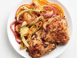 Orange Roasted Chicken Thighs Recipe Roasted Chicken Thighs Food Network Recipes Roast Chicken Thigh Recipes