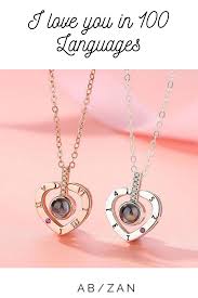 Romantic Rose Gold 100 Languages I Love You Necklace Loxcas Store In 2020 Nanotechnology Gold Necklace