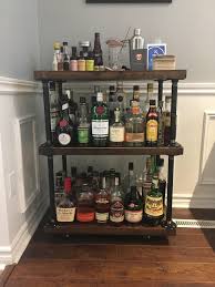 Maybe you would like to learn more about one of these? Small Home Setup Not At All A Handy Guy But Was Able To Put Together A Small Industrial Style Bar Cart To Hold The Ever Growing Stash Now Resisting Urge To