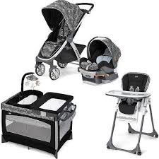 Chicco Bravo Stroller Trio System With Playard And High Chair Combo Rainfall Chicco Bravo Stroller Bravo Stroller Stroller