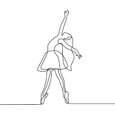 Continuous Line Drawing Of Girl Dancing Ballet Ballerina Concept Minimalism Style Dance Clipart Ballerina Illustration Png And Vector With Transparent Backgr Girl Drawing Line Drawing Line Art Tattoos