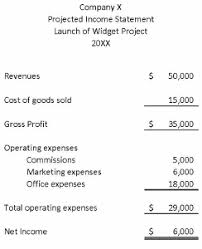 Five types of financial statements: Projected Income Example Explanation Video Lesson Transcript Study Com