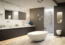 Matt carpenter, a designer with busby cabinets, in orlando, fla., worked with the client's interior designer on this master bathroom. Pendant Lights Hpp
