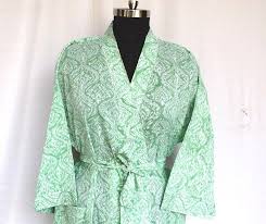 Cotton Kimono Women Wear Body Crossover Bridesmaid Dressing Gown Hand Patch Work Block Print Cotton Bathrobe Indian Robes Dressing Gown Block Printed Robe Cotton Dressing Gown Cotton Kimono