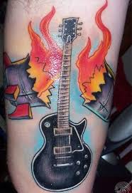 He wanted a gibson sg link with a text: Gibson Tattoos New Photos Added