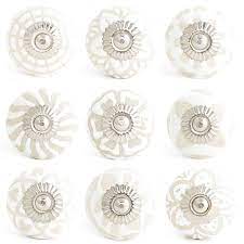 Fortunately, this makes it the perfect time to upgrade. White Embossed Floral Ceramic Door Knob Handmade Decorative Drawer Cabinet Knobs Eyes Of India