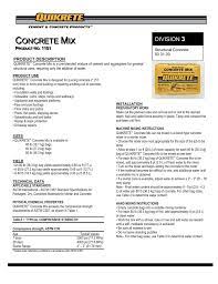 Maybe you would like to learn more about one of these? Concrete Mix Data Sheet