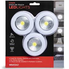 3 Pack Led Stick On Touch Lights Let Go Have Fun