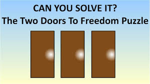 The Hardest Logic Puzzle Ever Simpler Version Two Doors To Freedom Ri Math Logic Puzzles Easy Logic Puzzles Logic Puzzles