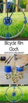 weekend project diy bicycle rim clock it actually works great gift idea for father s day diy 手作り 小物 クールなアイデア 再利用