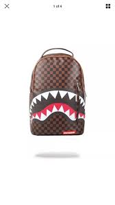 Sprayground Sleek Sharks In Paris 15 Inch Backpack Brown Lv Sprayground Bags Backpacks