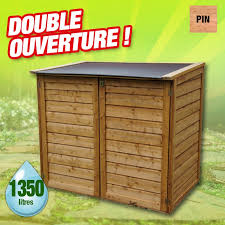 Coffre De Rangement Exterieur En Bois 1350 L Pin 12mm