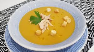 Add calabaza squash, zucchini, yellow squash, tomato, and onion. Crema De Calabaza Con Pollo Youtube