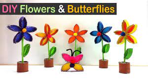 Toilet paper rolls… usually they get recycled without a second thought, but really, they can be used for these handprint flowers are a great way to bring nature inside. Toilet Paper Roll Crafts Diy Flowers And Butterflies Out Of Toilet Paper Roll Best Out Of Waste Youtube