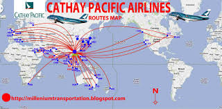 Routes Map Cathay Pacific Airways Routes Map Route Map Cathay Pacific Route