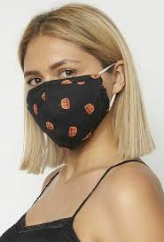 Black Orange Halloween Pumpkin Double Layer Reusable Washable Face Mask Facemasks Orange Black Face Mask Black And Red