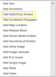 Once imported, create a 10 second edit of your video, using the wisywig editor, it is this edited clip which will be embedded in your mailchimp email campaign. Mailchimp Integration Columbia Sites