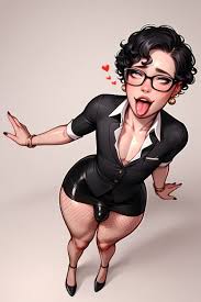 Black Hair, Cleavage, Femboy AI Porn