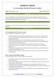 Treasury Analyst Resume Samples Qwikresume