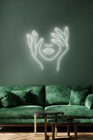 Face Neon Abstract Light Modern Art Neon For Home Abstract Wall Art Shop Decor Light Up Shop Beauty Room Decor Esthetician Room Decor Esthetics Room