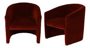 We did not find results for: Vintage Red Velvet Upholstered Barrel Tub Chairs A Pair On Chairish Com Chair Club Chairs Tub Chair