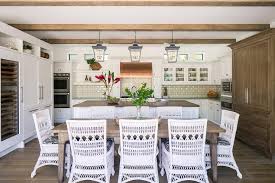Shop our best selection of rattan / wicker kitchen & dining room chairs to reflect your style and inspire your home. White Rattan Chairs At Brown Wood Dining Table Cottage Kitchen