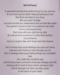 Ain T It Funny Jennifer Lopez Funny Lyrics How Are You Feeling Jennifer Lopez