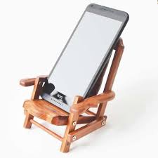 Wooden Beach Deck Chair Desk Mobile Phone Display Holder Stand Wooden Phone Holder Deck Chairs Desk Chair