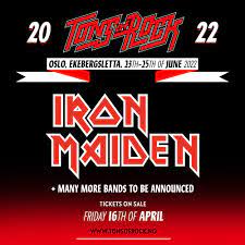 W/tons of rock 2021 (cancelled) songkick info. Iron Maiden Til Tons Of Rock 2022 Live Nation Norway Facebook