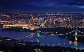 صور مدينة Vancouver Downtown Night Cityscape 4k Wallpaper Cityscape World Wallpaper Vancouver City