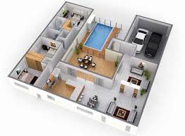 3d Home Floor Plans 15 Fantastic Visual Model House Floor Plans 3d House Plans Small House Design