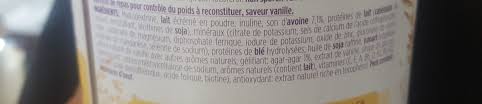 1 repas (30g poudre + 200ml lait écrémé) (30 g). Gerlinea Shake A L Avoine Saveur Vanille