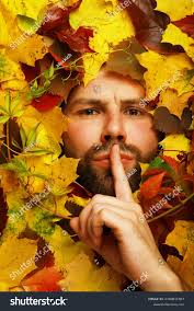 Artistic Conceptual Autumn Beard Man Portrait Stock Photo 2160611507