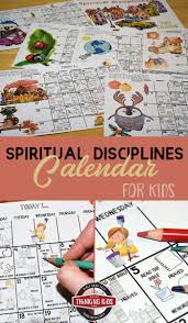 Spiritual Disciplines Calendar For Kids Kids Calendar Christian Parenting Spiritual Disciplines