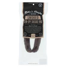 Maybe you would like to learn more about one of these? H E B Mike S Recipe Smoked Semi Dry Pork Beef Sausage Ring Shop Jerky At H E B