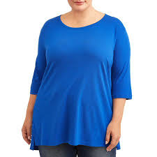 Terra Sky Terra Sky Womens Plus Size Scoop Neck Tunic