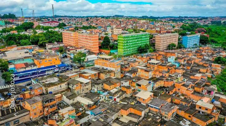 Visão aérea do bairro do Grajaú na Zona Sul de São Paulo