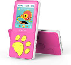 MP3 Player, Cartoon MP3 Music Player for Kids Bear Paw Button Design, 1.8
