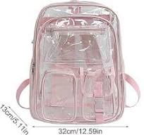 Simpatico zaino trasparente – Zaino trasparente per la scuola | Zaino e  robusto, zaino di sicurezza trasparente, con chiusura lampo, D, Colore:  rosa., ...