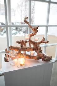 Grapewood Branches And Candles For The Demilune Table Decoration Bois Flotte Bois