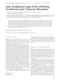 Acceda a la ficha actualizada en octubre de 2020 y consulte el cif, dirección, teléfono y más información. Pdf Early Development Stages Of The Red Blenny Parablennius Ruber Teleostei Blenniidae